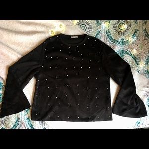 NWOT Zara Pearl Top!